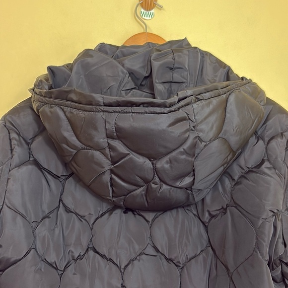 B Coature | NWT Black Quilted Puffer Hooded Snap Zip Jacket Small - Picture 16 of 17